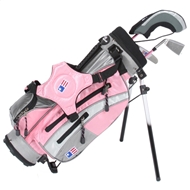 US KIDS Girls 39-27 Pink Ultralight Stand Club Set