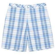Ashworth Flat Front Polyester Plaid Shorts