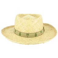 Dorfman Pacific Gambler Raffia Straw Headwear