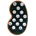 Sports Rax Kidney Shaped 29-Ball Display Office Decor Accessories