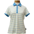 Adidas ClimaLite Cap Sleeve Jersey Stripe Shirt Ladies Apparel